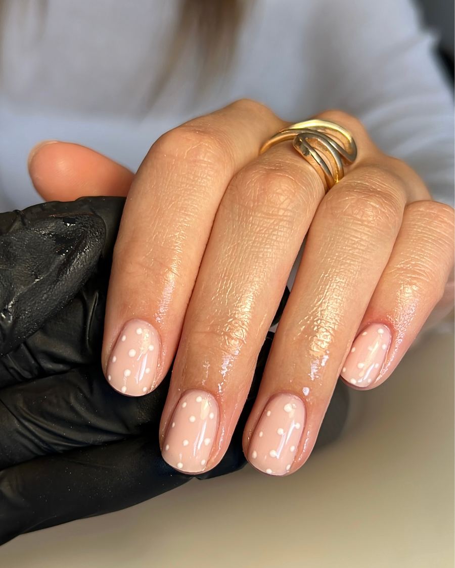 Milky Dot Manicure